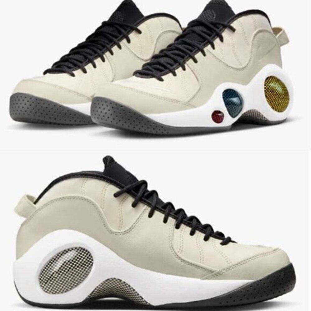 Nike Men's Air Zoom Flight 95 Shoes Athletic Sports Basketball Beige Size 11